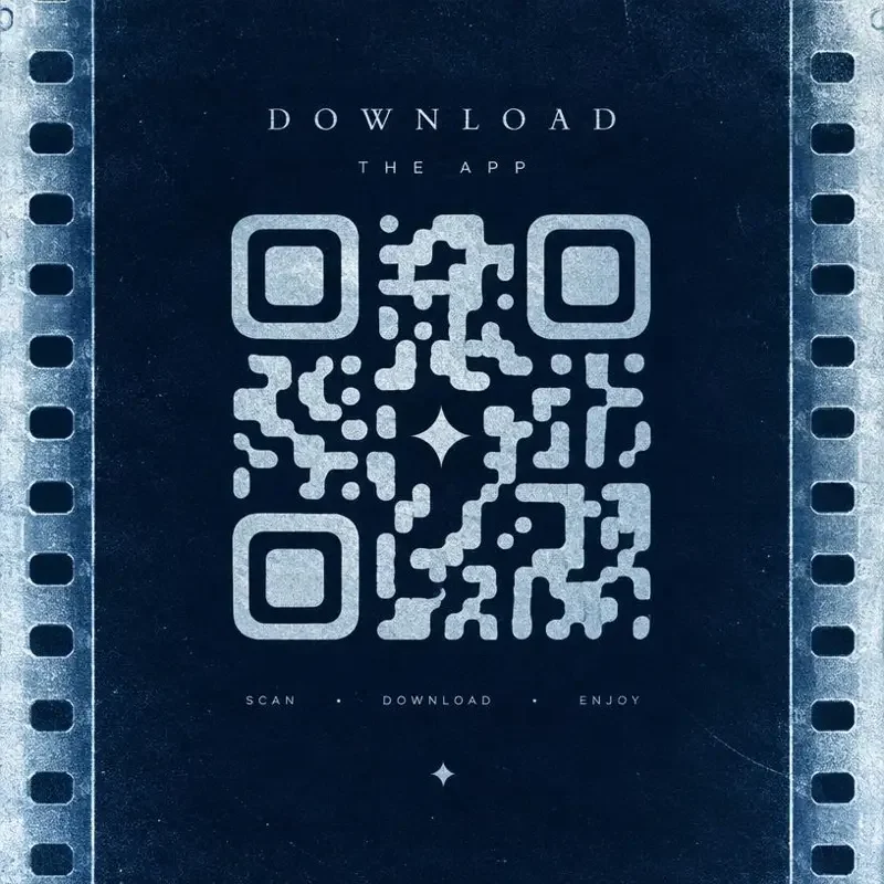 糯米短剧 APP 下载二维码 糯米短剧 APP 下载二维码展示图,复古胶片风格